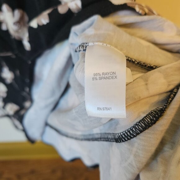 J. Jill Womens Black Floral Short Sleeve Dress Size small - Picture 3 of 6